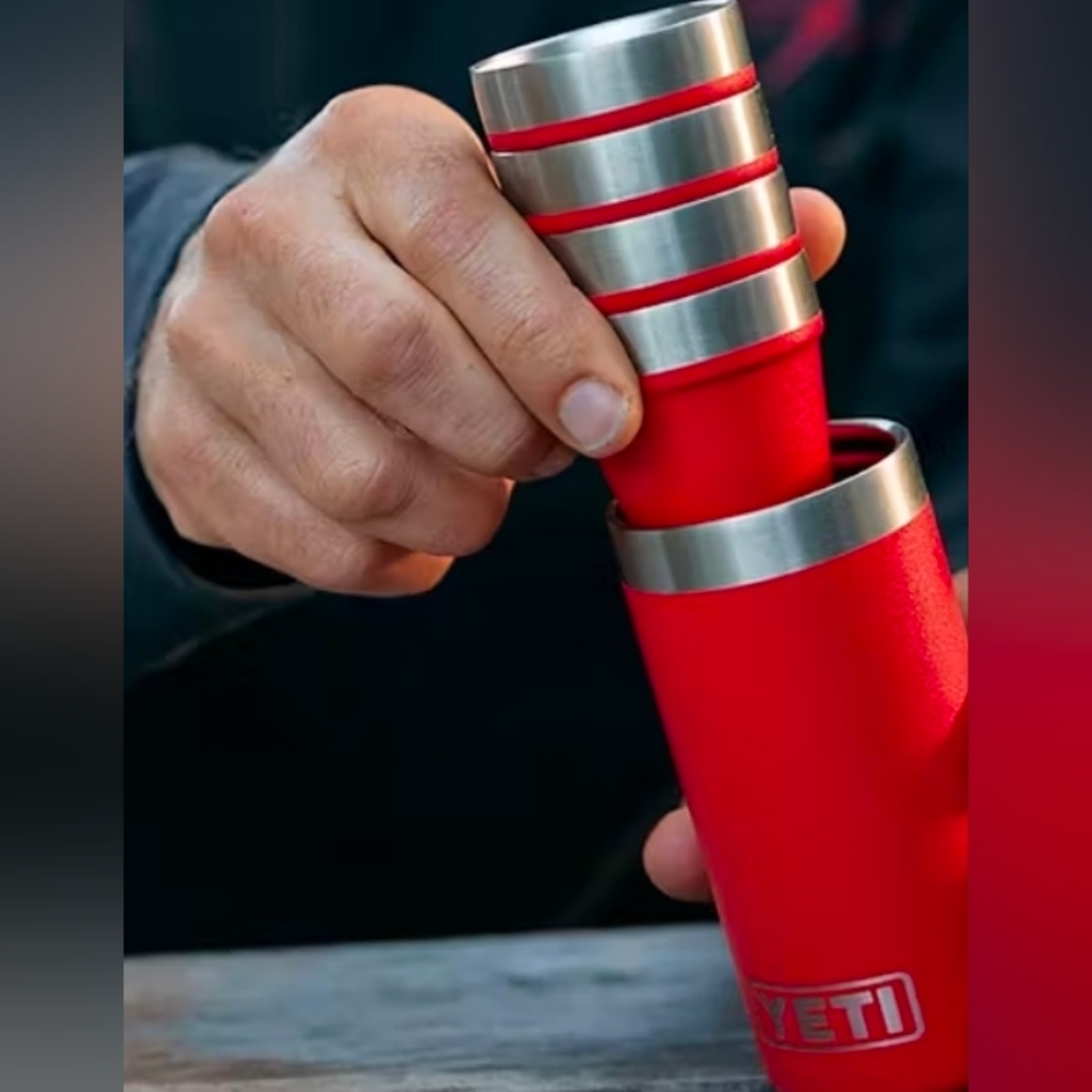 Yeti Shot Glasses Set In Rescue Red NEW - Picture 4 of 6